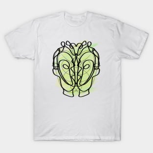 Art line symmetry face T-Shirt